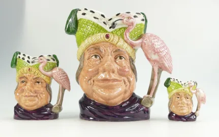 A graduated set of three Royal Doulton character jugs Ugly Duchess comprising D6599 D6599 and D6603