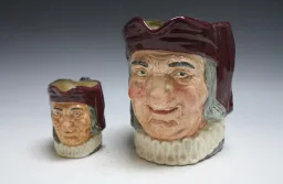 ROYAL DOULTON CHARACTER JUG SIMON THE CELLARER medium and large